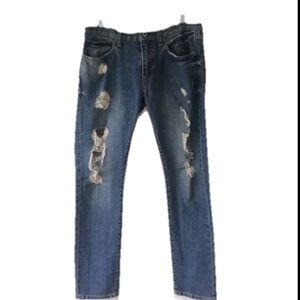 Express: Rocco, Slim Fit, Skinny Leg, Distressed Jeans. Waist 29"
